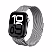 Crong Milano Steel - Stainless Steel rihm Apple Watch 44/45/46/49 mm (hõbedane)