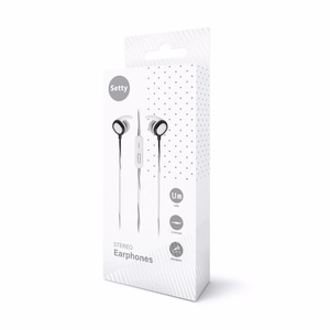 Setty wired earphones Sport white