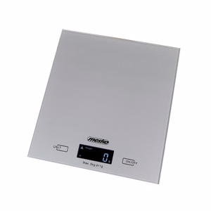 Mesko MS 3145 – elektrooniline köögikaal, kuni 5 kg, 1 g jaotus, LCD, hõbedane