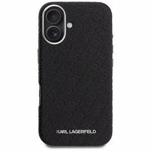 Karl Lagerfeld FW Stamped Karl MagSafe iPhone 16 Case - Black