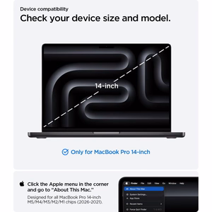 Spigen Urban Fit ümbris MacBook Pro 14" 2021 / 2023 / 2024 / 2025 / 2026 jaoks – hall