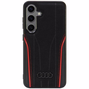 Audi Genuine Leather MagSafe S24 S921 must-punane hardcase AU-TPUPCS24-R8/D3-RD