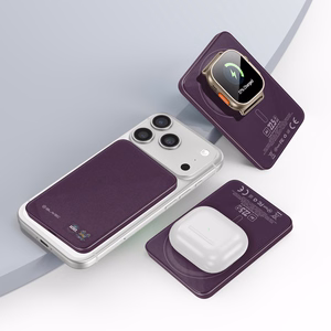 Blavec BJ-04 5000 mAh üliõhuke MagSafe-toega magnetiline akupank, 7,8 mm, USB-C, 22,5 W, kolm ühes (PBBJ04-MC5P) (värv: lilla)