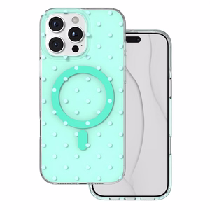 Bubble Dots Mag чехол для iphone 16 Pro Max 6,9", зеленый