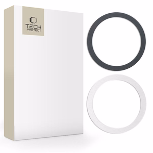 Tech-Protect MagMat MagSafe magnetic ring universal - must / hõbedane (2 pcs.)