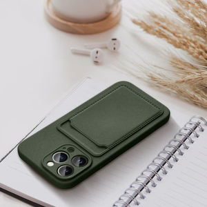 Чехол для iPhone 15 PRO MAX Card Case зелёный