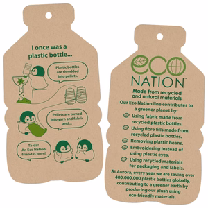 Eco Nation keskkonnahoidlik delfiini plüüslelu, 38 cm