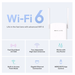 Mercusys ME60X juhtmevaba Wi-Fi võimendi 1500Mbps