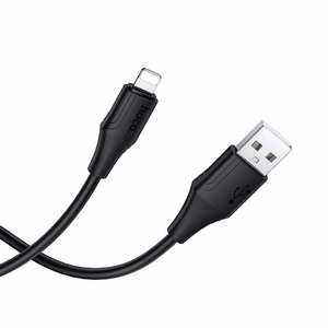 Силиконовый кабель USB A – Lightning Hoco 2,4A 1 m X124 черный