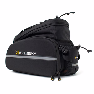 Wozinsky large bike rack bag 35l + rain cover black (WBB19BK)
