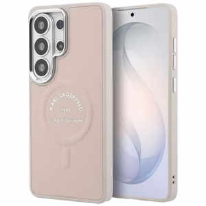 Karl Lagerfeld ümbris Embossed Ring RSG Logo MagSafe Samsung Galaxy S26 Ultra roosa
