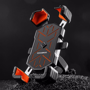 Rockbros HW-117 klambriga telefonihoidik jalgratta juhtrauale – must ja oranž
