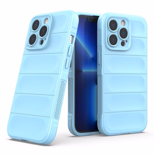 Чехол Magic Shield для iPhone 13 Pro гибкий бронированный светло-голубой