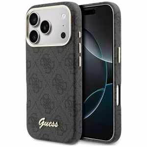 Guess 4G Script MagSafe Чехол для iPhone 17 Pro Max - чёрный
