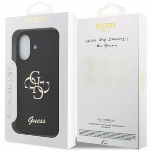 GUESS ümbris jaoks IPHONE 17 GUHCP17SSC4GSMK (Silicone W/ Big 4G Script) must