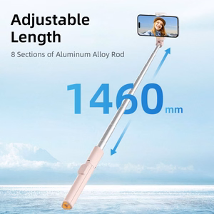 TECH-PROTECT L09S BLUETOOTH SELFIPULK STATIIVIGA ROOSA