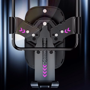 USAMS US-ZJ052 gravitatsiooniline auto telefonihoidik ventilatsioonirestile, must