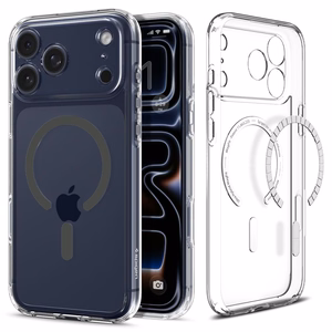 Spigen Ultra Hybrid Mag Чехол совместимый с MagSafe для iPhone 17 Pro прозрачный графит