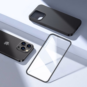 Joyroom 360 Full Чехол передняя и задняя крышка для iPhone 13 Pro Max + закалённое стекло чёрный (JR-BP928 black)