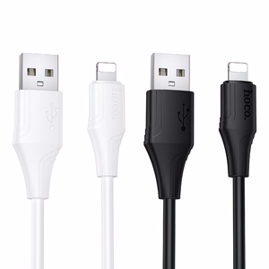 Силиконовый кабель USB A – Lightning Hoco 2,4A 1 m X124 черный