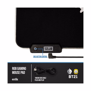 BT21 XXL mängulauamatt LED-valgustusega, 90 × 40 cm