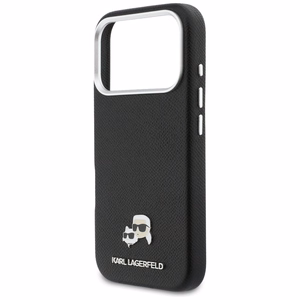 Karl Lagerfeld ümbris iPhone 17 Pro 6,3" jaoks, HC MAGSAFE PU FW K&C peamärgiga, must
