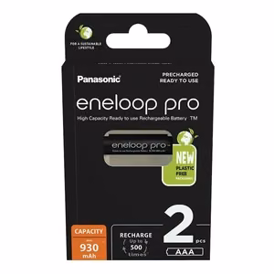 Laetavad patareid PANASONIC ENELOOP PRO AAA 930 mAh 2 tk (BK-4HCDE/2CP)