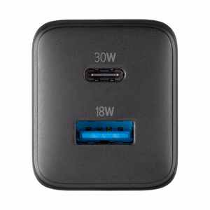 Cellularline Multipower Micro GaN USB-C ja USB-A Power Delivery võrgulaadija, 30 W, must