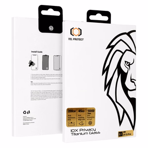 Tempered glass Tel Protect 10X Privacy Titanium jaoks Iphone 15