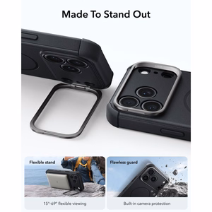ESR Cyber Tough Kickstand MagSafe ümbris mudelitele iPhone 18 Pro Max / 17 Pro Max, must