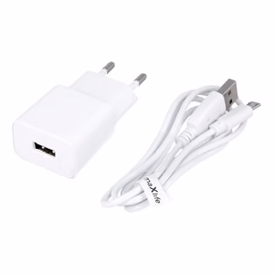 Maxlife MXTC-01 laadija 1x USB 1A valge + microUSB kaabel