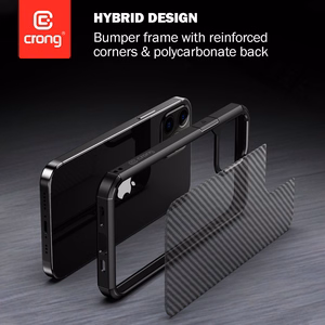Crong Hybrid Carbon ümbris seadmele iPhone 12 Pro Max, must