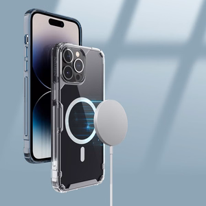 Nillkin Nature Pro Magnetic armored ümbris with MagSafe jaoks iPhone 15 Pro - valge