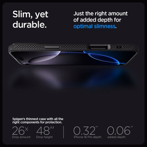 SPIGEN ümbris LIQUID AIR jaoks IPHONE 16 Pro matte must