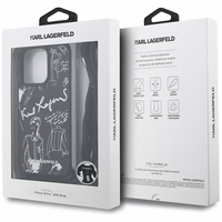 KARL LAGERFELD ümbris jaoks IPHONE 16 PRO KLHCP16LPGGRMPCK compatible with MagSafe (CRSSBY Grained PU W/ Pattern & Logo) must