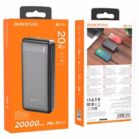 External aku Akupank Borofone BJ19A Type-C PD 20W+Quick Charge 3.0 20000mAh must