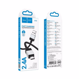 Kaabel USB A to Micro USB Hoco 2,4A 1 m X110 must