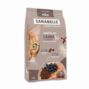 Bosch Sanabelle Sensitive Lamb – tundlike kasside kuivtoit lambaga, 2 kg