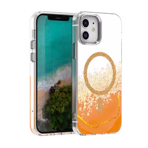 Epoxy Mag ümbris iPhone 12 / 12 Pro 6,1" oranž