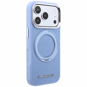 Helesinine KARL LAGERFELD ümbris IPHONE 18 Pro/17 Pro (Saffiano Classic Logo) jaoks, ühildub MagSafe'iga