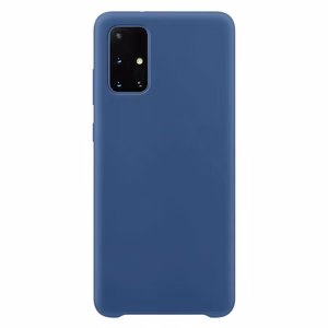 Silicone Case мягкий гибкий резиновый чехол для Samsung Galaxy A72 4G темно-синий