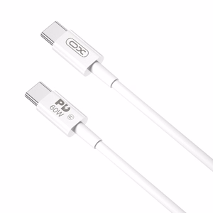 XO kaabel NB-Q190A PD USB-C - USB-C 1,0m 60W valge