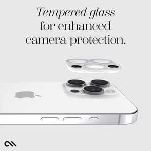 Case-Mate Sparkle Lens Protector kaameraobjektiivide kaitseklaas seadmele iPhone 15 Pro / 15 Pro Max, Twinkle mustriga