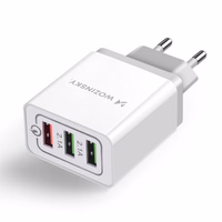 Laadija Wozinsky "WWC-01" Valge (3xUSB / 30W)