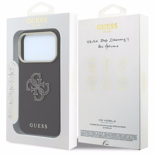 Guess Grained & Big Resin Logo ümbris iPhone 18 Pro Max / 17 Pro Max – must