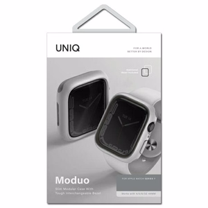 Uniq Moduo ümbris jaoks Apple Watch 4/5/6/7/8/SE/SE2 40/41mm - chalk hall