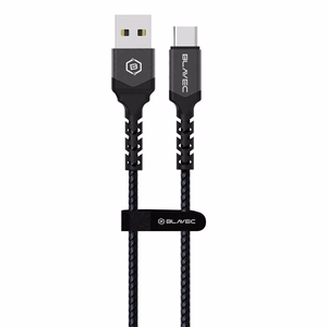 Blavec кабель Raptor плетеный - USB на Type C - PD 66W 6A 1 метр Apple CarPlay/Android Auto (CRA-UC6BG10) черно-серый
