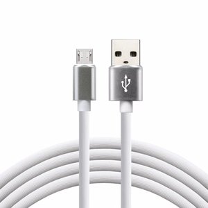 everActive CBS-1MW USB kaabel 1m - valge, silikoon, kiirlaadija, 2,4A