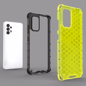 Samsung Galaxy A03s (166.5) sinisele Samsung Galaxy A03s (166.5) Honeycomb ümbris soomustatud kate geelraamiga