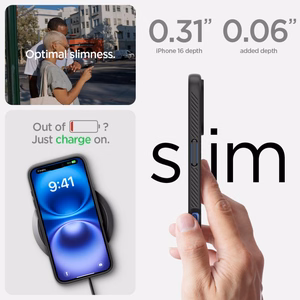 SPIGEN ümbris LIQUID AIR jaoks IPHONE 16 Plus matte must